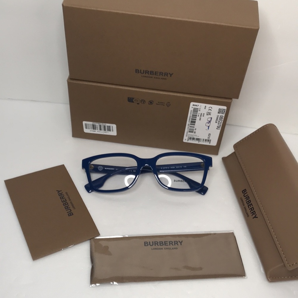 Authentic Burberry Charlie Demo Rectangular Men's Eyeglasses BE2379U 4058 55 - Picture 9 of 14